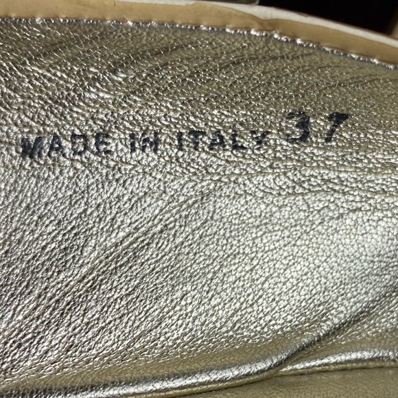 Jimmy Choo Morse Patent Leather Tan Beige Ballerina Flats Size 37 - Picture 8 of 10